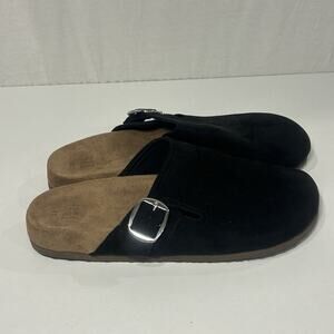 Time And Tru Women's Black Buckled Clog Casual Slip On Shoes Size 11 NEW W/O BOX